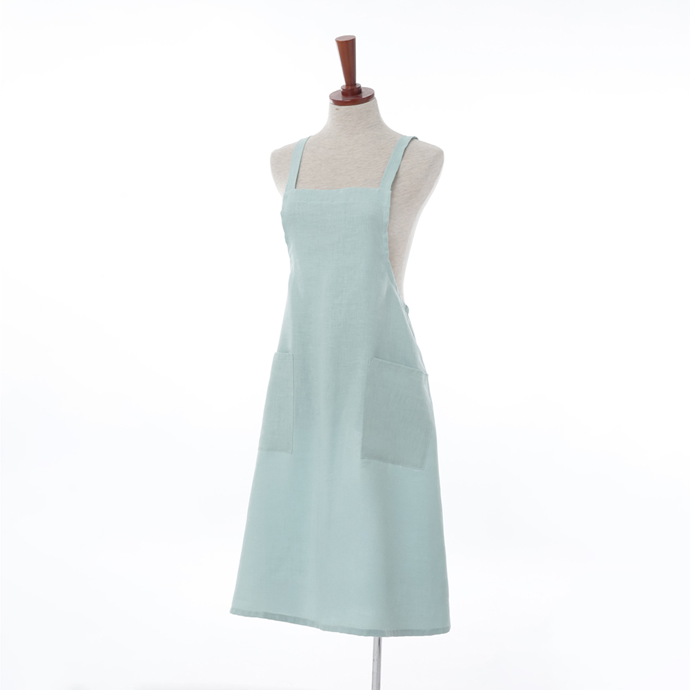 かぶるだけで簡単着脱リネンエプロン エプロン 割烹着 580811