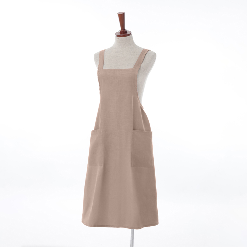 かぶるだけで簡単着脱リネンエプロン エプロン 割烹着 580811