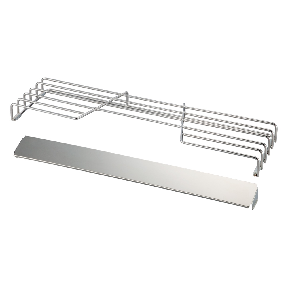 ≪コンロ幅60cm用≫ 極太ワイヤーの頑丈コンロ奥ラック 排気口カバー付き コンロ周り収納 キッチン用品収納 581008