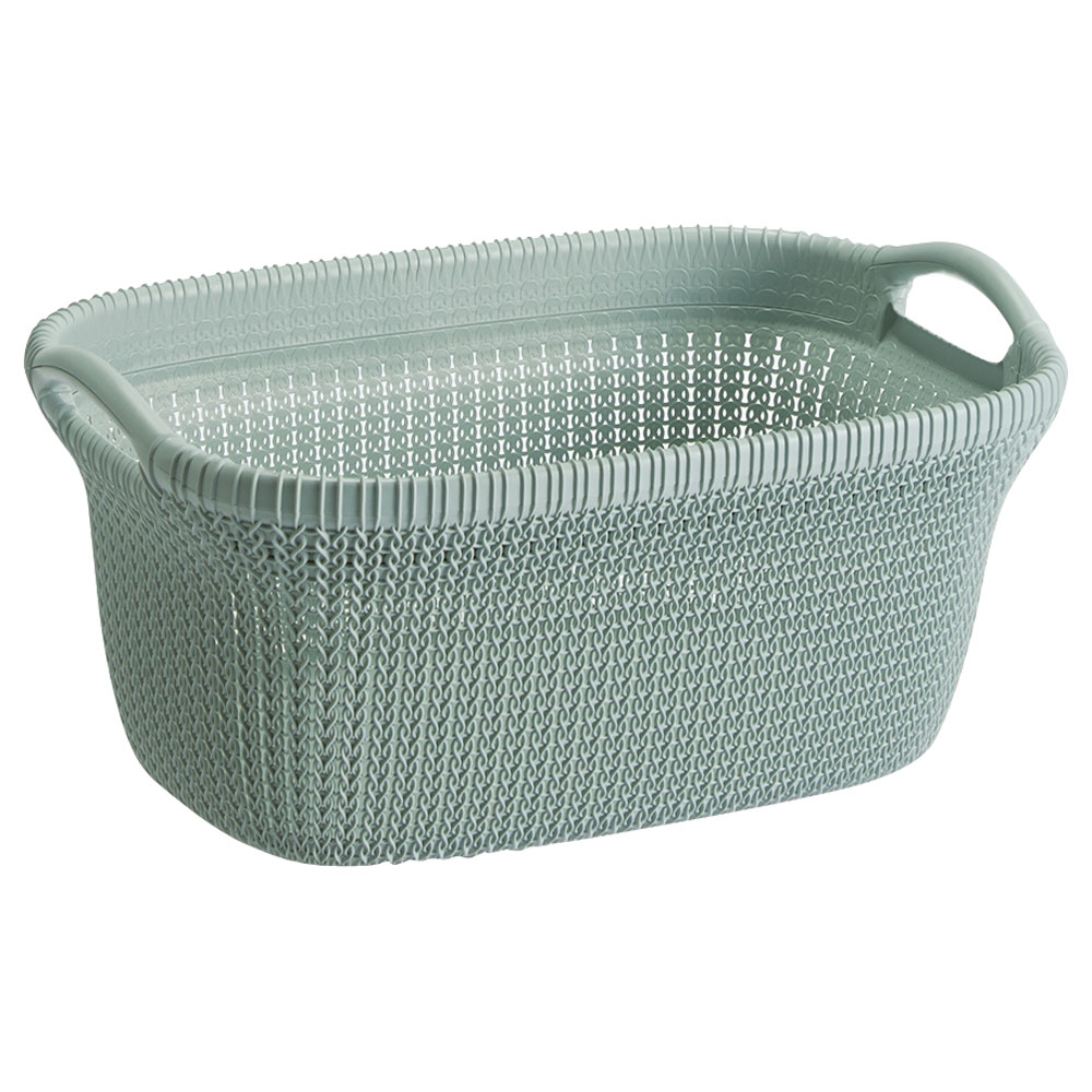 CURVER/カーバー ニット調ランドリーバスケット かごタイプ ランドリー 洗濯かご トイレ 洗面所 ランドリー収納 581702