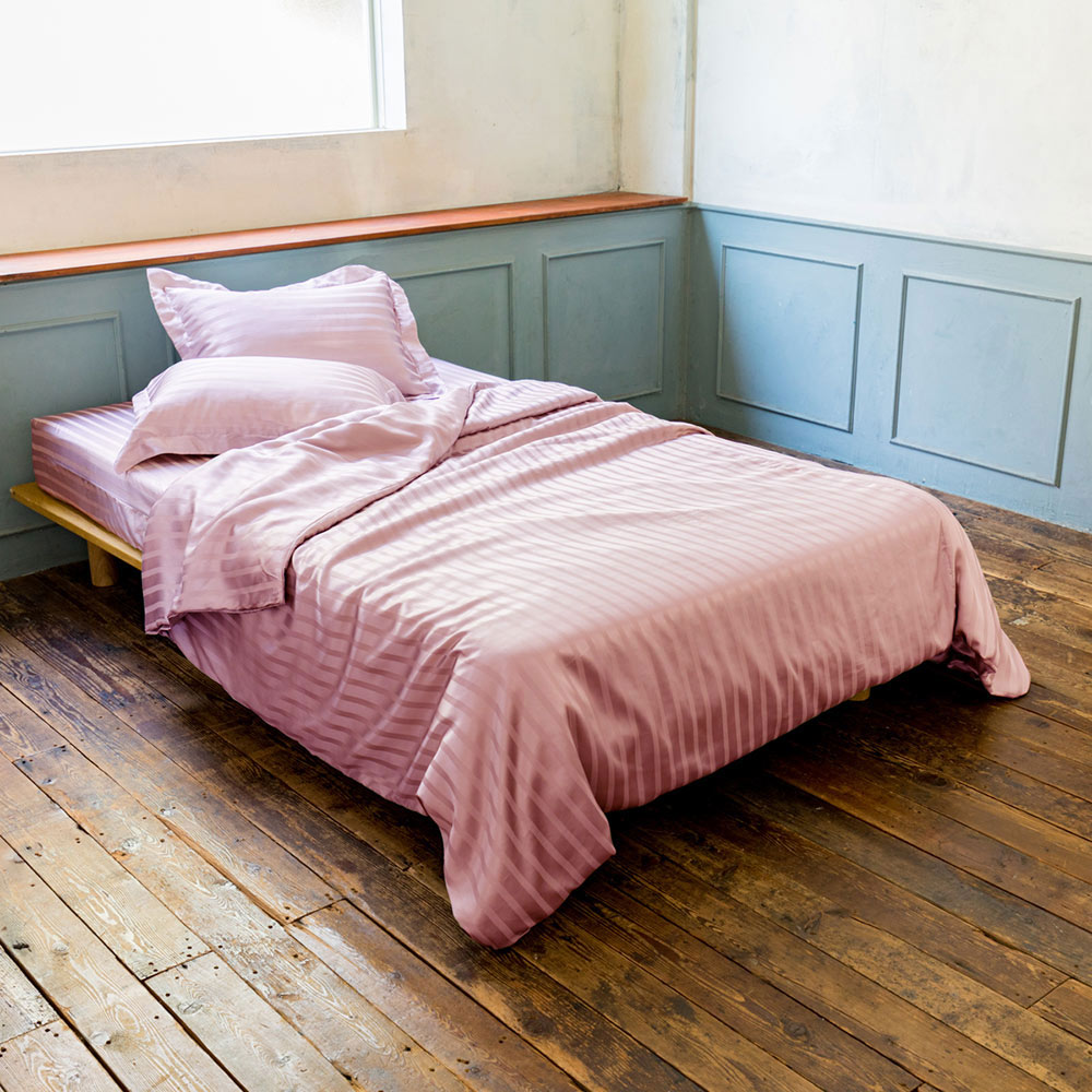 ≪普通判 1枚≫ 洗えるオールシルクサテン織りシリーズ ピローケース(グレージュ・ローズ) 枕カバー ピローケース 布団カバー シーツ 583619