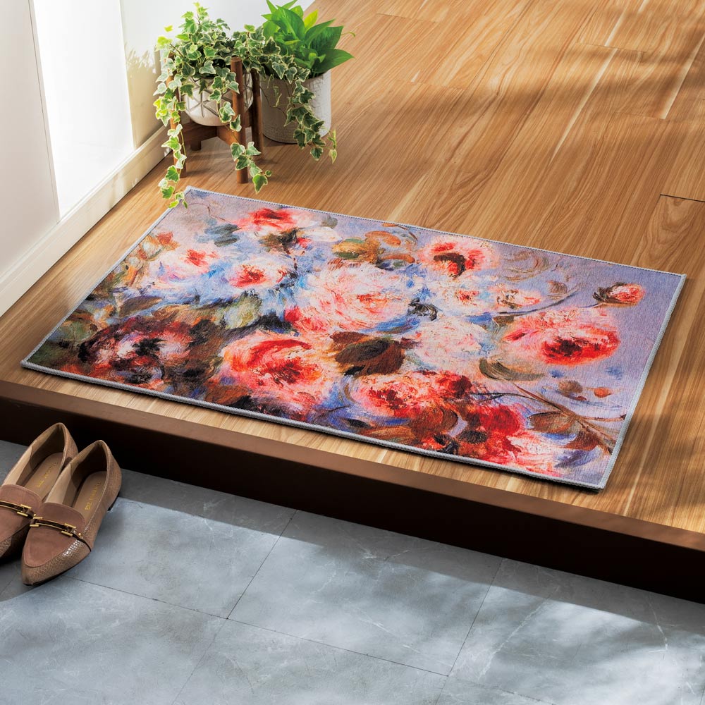 ≪約60×90cm≫ 世界の名画モチーフプリントマット 玄関マット カーペット ラグ マット 585102
