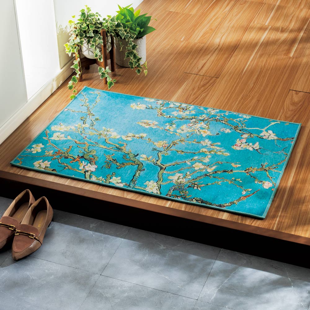 ≪約60×90cm≫ 世界の名画モチーフプリントマット 玄関マット カーペット ラグ マット 585102