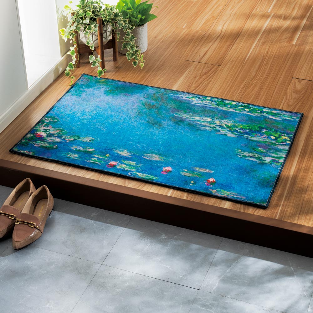 ≪約60×90cm≫ 世界の名画モチーフプリントマット 玄関マット カーペット ラグ マット 585102