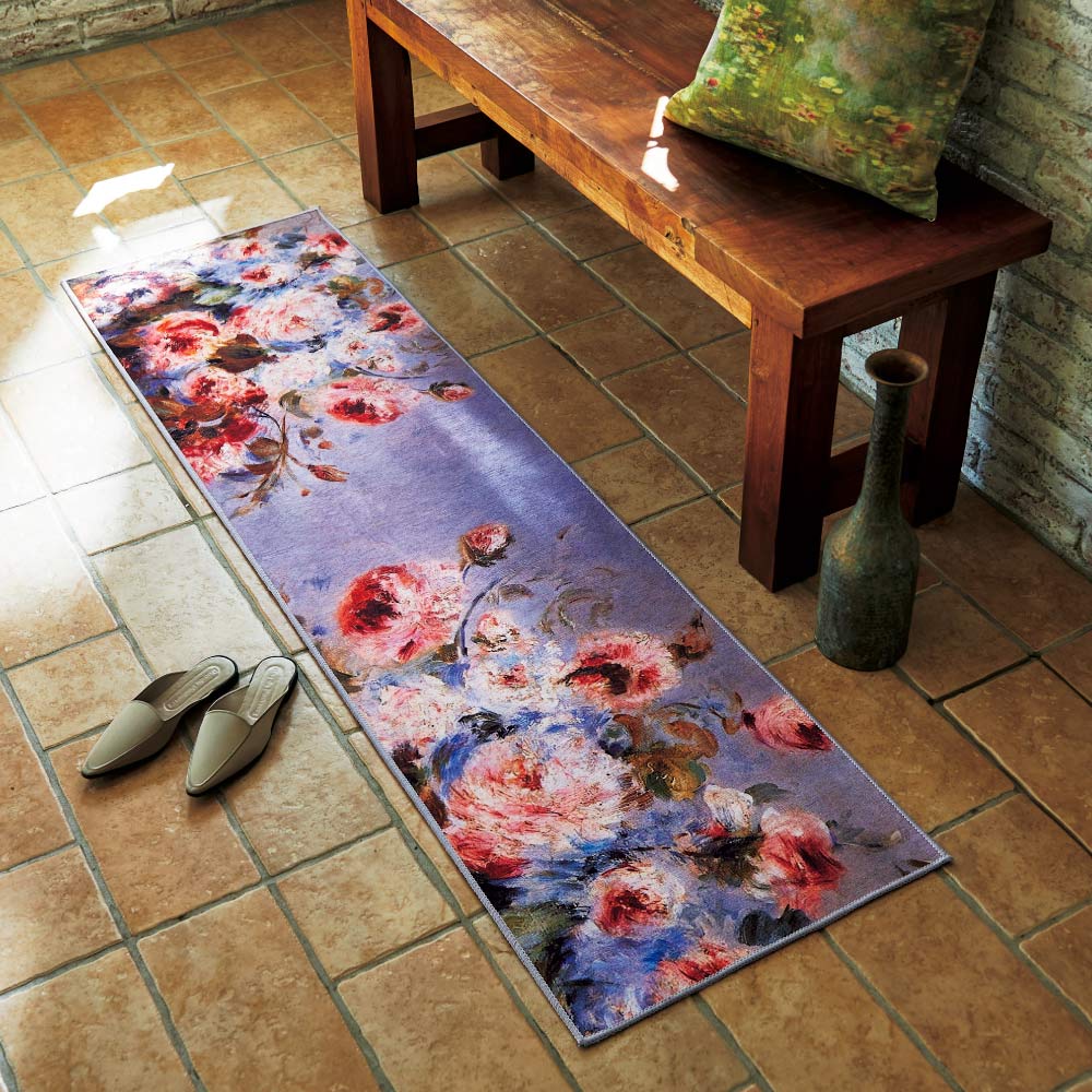 ≪約70×120cm≫ 世界の名画モチーフプリントマット 玄関マット カーペット ラグ マット 585103