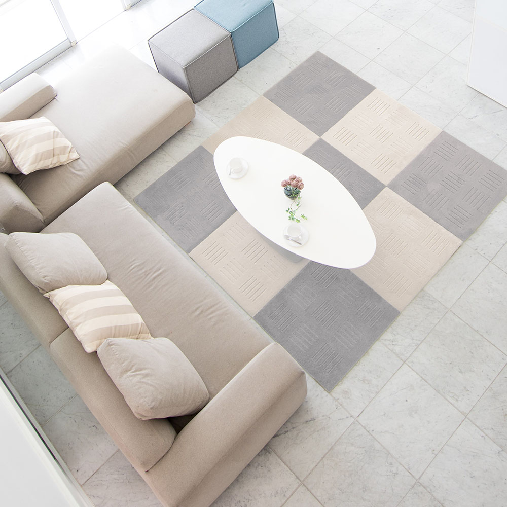 ≪お得な同色16枚組≫ ニット柄タイルマット/タイルカーペット