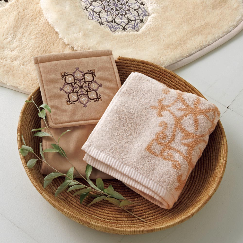 ミーナ トイレタリー 小物セット（ホルダーカバーとハンドタオルのセット） トイレペーパーホルダー スリッパ トイレ用品 585205