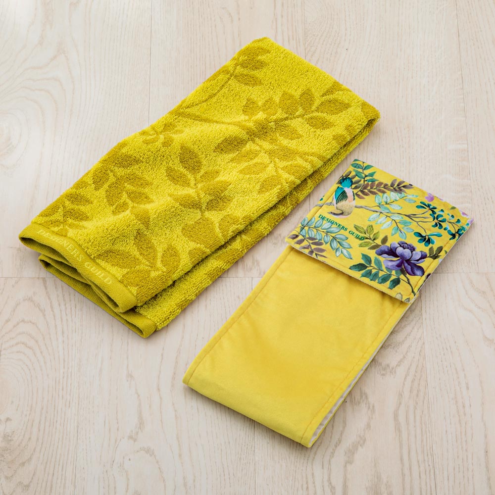 デザイナーズ・ギルド〈ポーセリン〉タオル（約34cm×80cm）・ペーパーホルダーカバーセット トイレペーパーホルダー スリッパ トイレ用品 585223