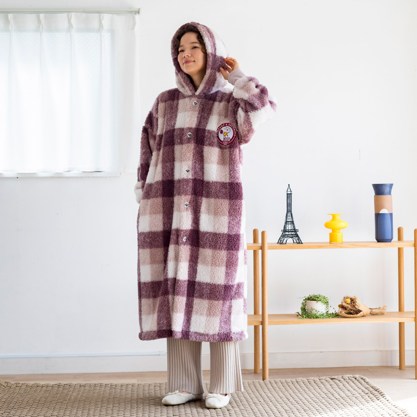 大人を癒すスヌーピーふわもこガウン ロングタイプ ピーナッツ スヌーピー キャラクターグッズ 590701