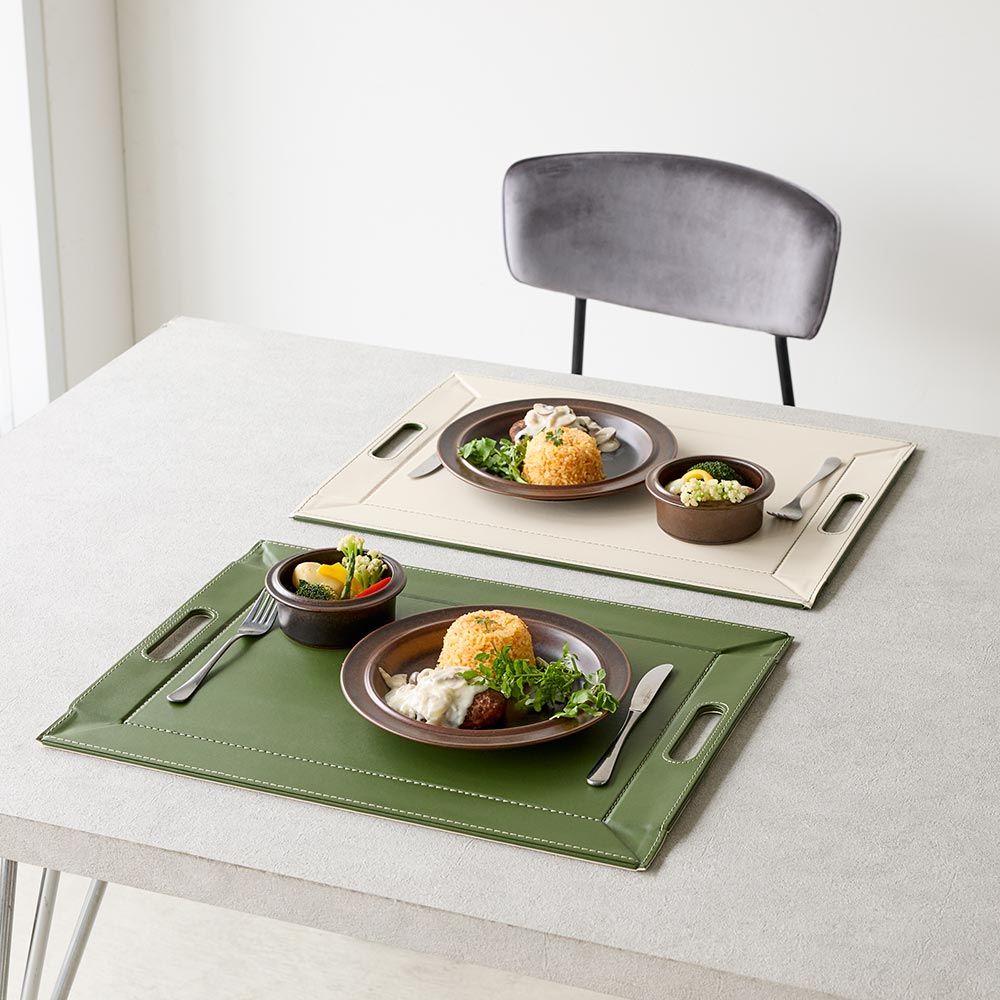 ランチョンマットになるトレー(リバーシブル) 大サイズ 2枚組 テーブルクロス ランチョンマット 580809