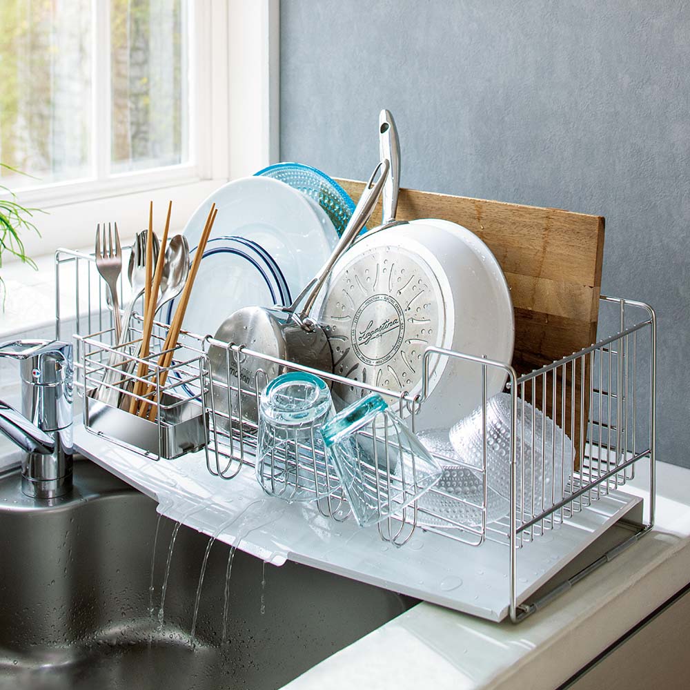 ≪ステンレストレー≫ 奥行58cmのシンクに渡せる水切り（レギュラーハイ）選べるトレー 水切りかご ラック シンク周り用品 580908