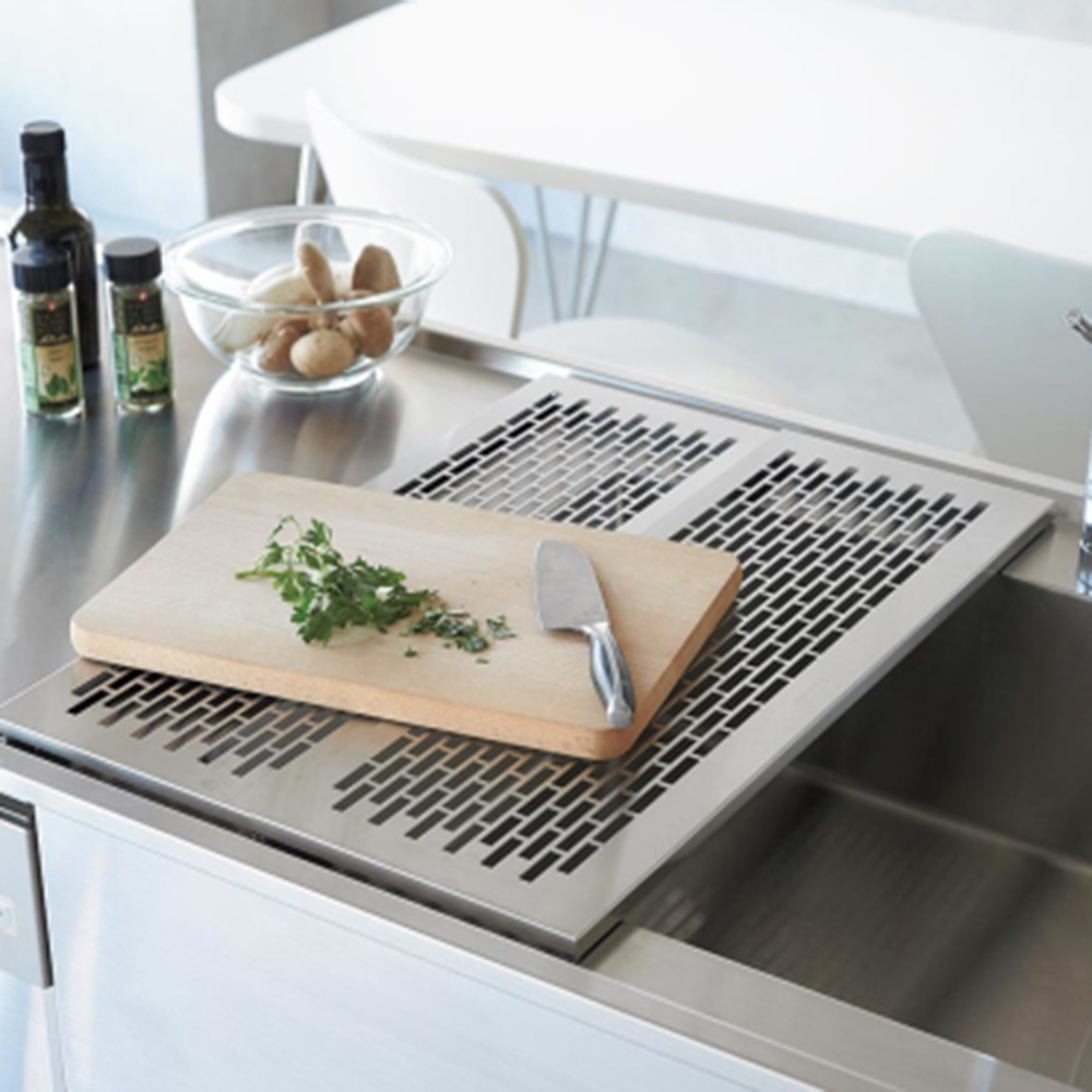 ≪奥行47cm≫ 作業スペースが広がるステンレス製頑丈サポート台 水切りかご ラック シンク周り用品 581106