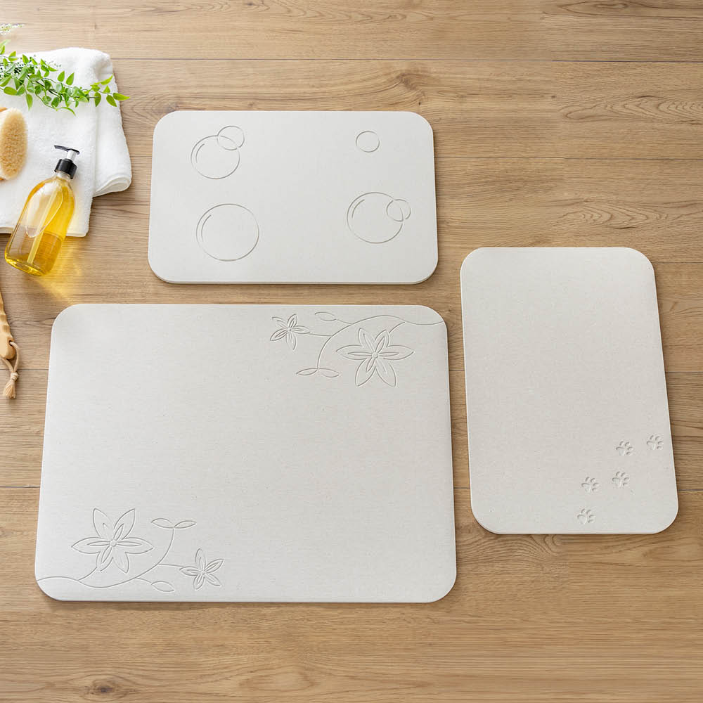 ≪大サイズ≫ soleau/ソレウ 吸水・速乾・消臭 柄バスマット バスマット バス用品 581712