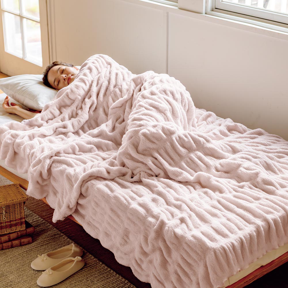 ≪ダブル≫軽くて暖かい くしゅふわ ハグウォーム掛け毛布 掛け毛布 ブランケット 毛布 583204