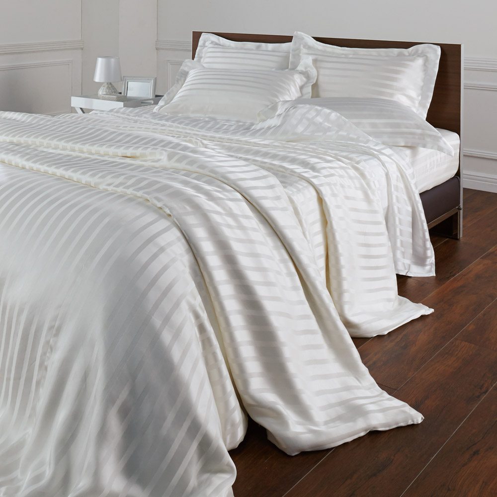 ≪お得な2枚組≫ 洗えるオールシルクサテン織りシリーズ ピローケース ホワイト 枕カバー ピローケース 布団カバー シーツ 583610