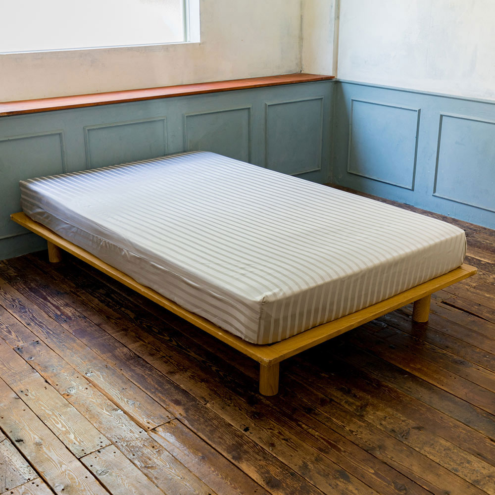 ≪ダブル≫ 洗えるオールシルクサテン織りシリーズ ボックスシーツ (グレージュ・ローズ) ベッドシーツ ボックスシーツ 布団カバー シーツ 583627