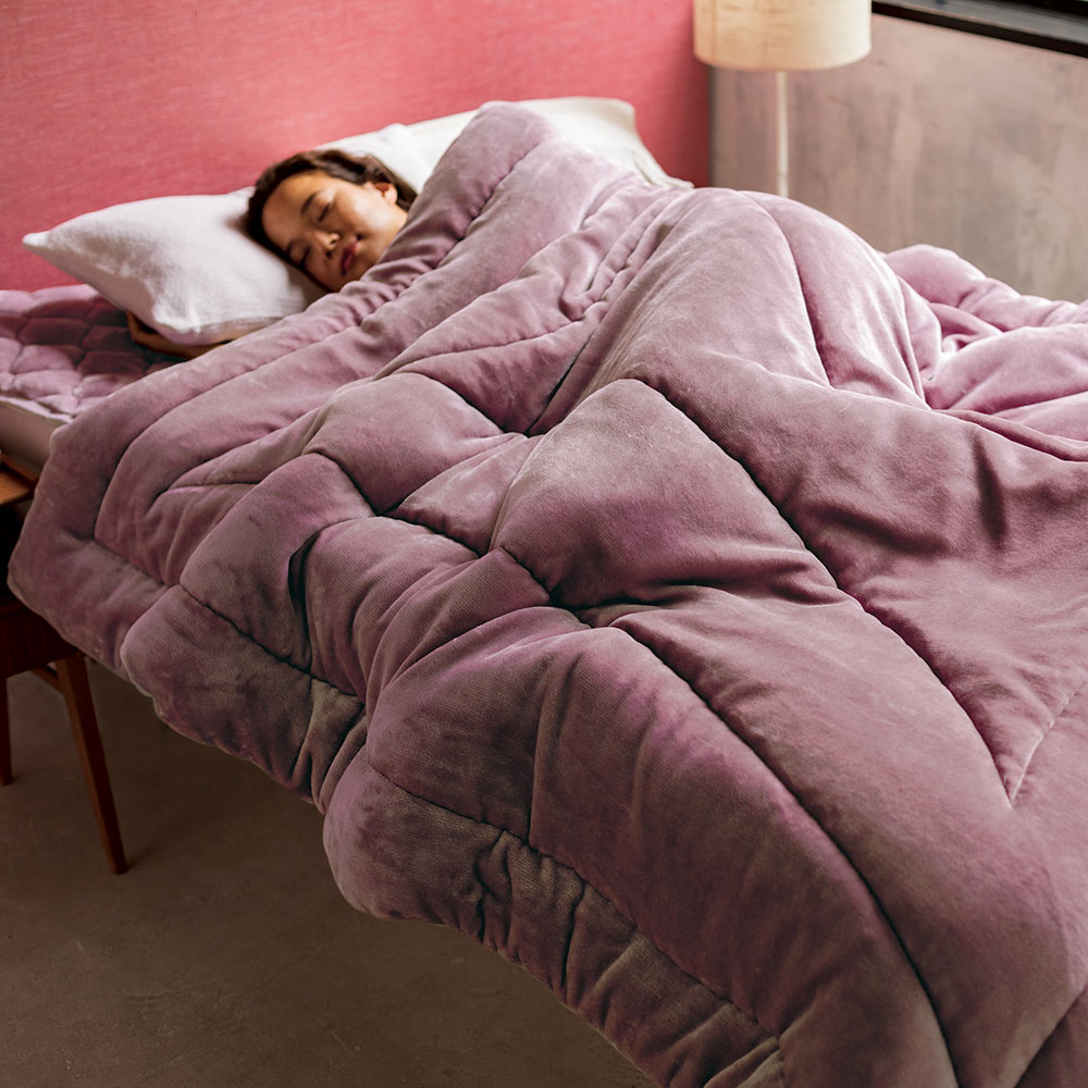 ≪クイーン≫ 【ディノス限定販売】ヒートループ(R)プレミアムプラス 中わた入り発熱毛布 掛け毛布 ブランケット 毛布 583908