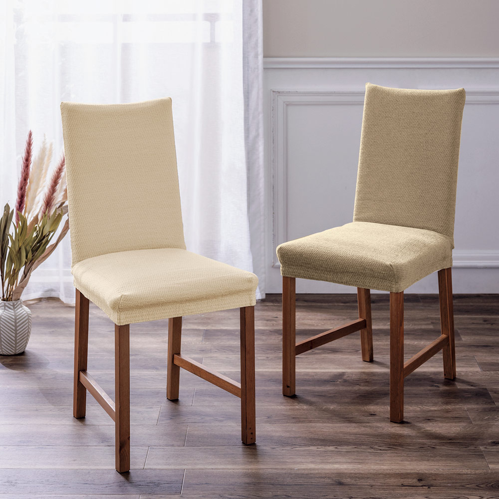 スペイン製カバー〈セビリア〉 チェアカバー(同色2枚組) 背付きカバー・Mサイズ チェアカバー 椅子カバー 座椅子カバー ソファーカバー 584610