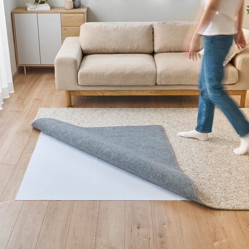 ≪約100×140cm≫スペイン製ファブリックストッパー カーペット マット ラグ 584821