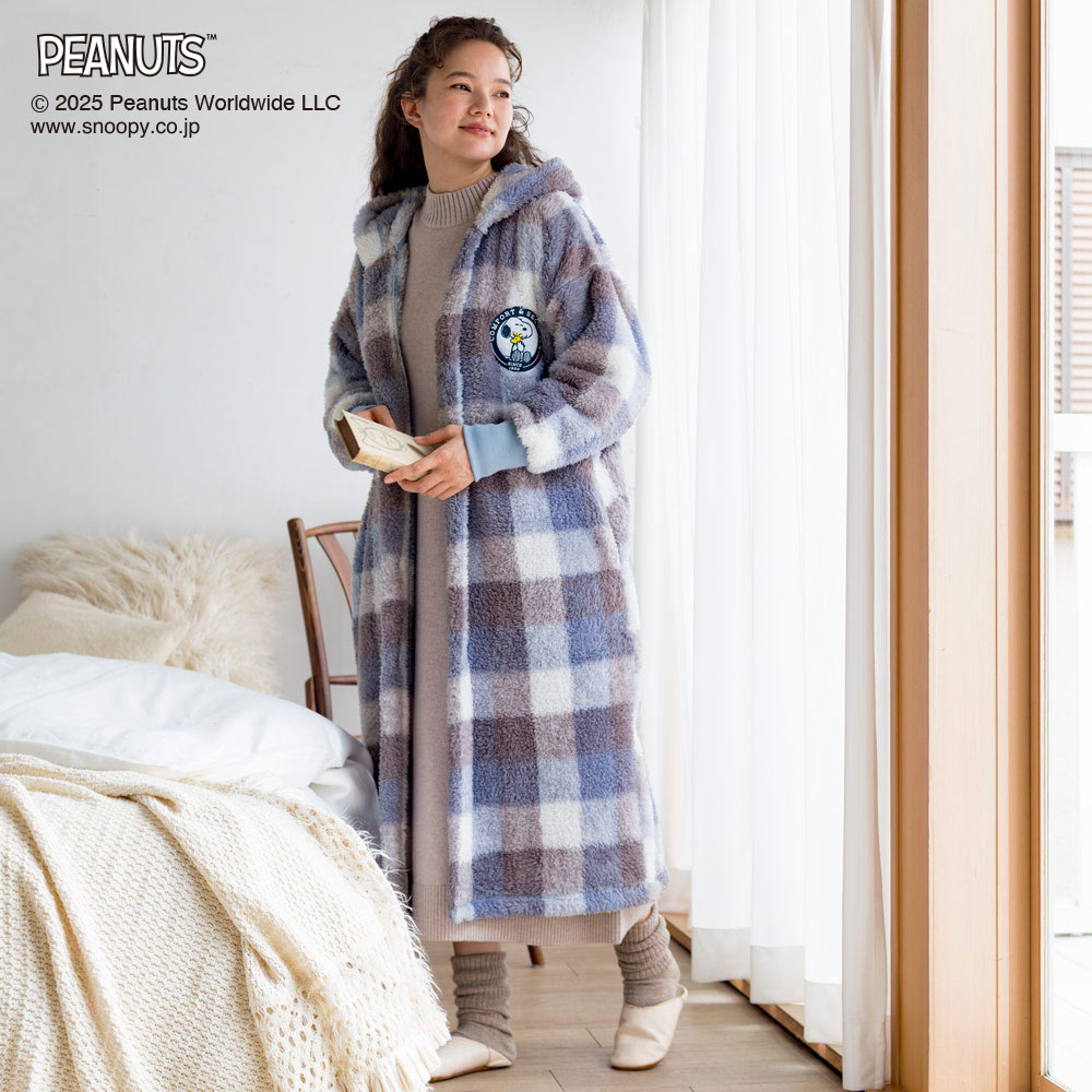 大人を癒すスヌーピーふわもこガウン ロングタイプ ピーナッツ スヌーピー キャラクターグッズ 590701