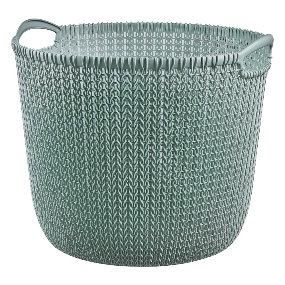 CURVER/カーバー ニット調ランドリーバスケット ラウンドタイプ ランドリー 洗濯かご トイレ 洗面所 ランドリー収納 622001