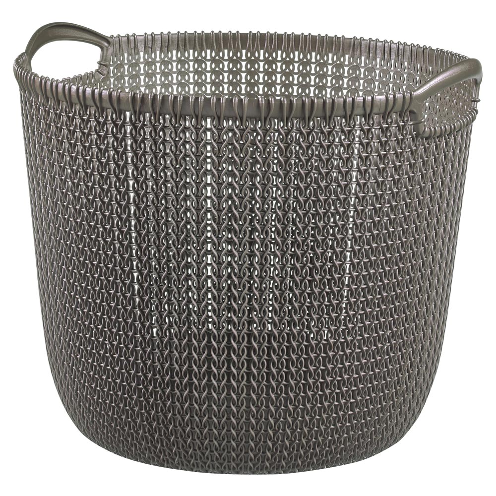 CURVER/カーバー ニット調ランドリーバスケット ラウンドタイプ ランドリー 洗濯かご トイレ 洗面所 ランドリー収納 622001