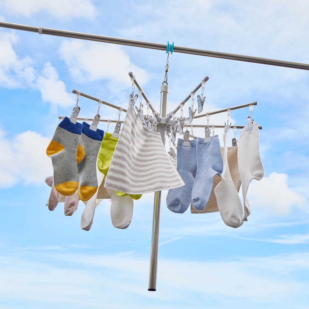 【ディノス限定販売】回転物干しハンガー メリーゴーラウンド 室内物干し 洗濯用品 物干し 621902