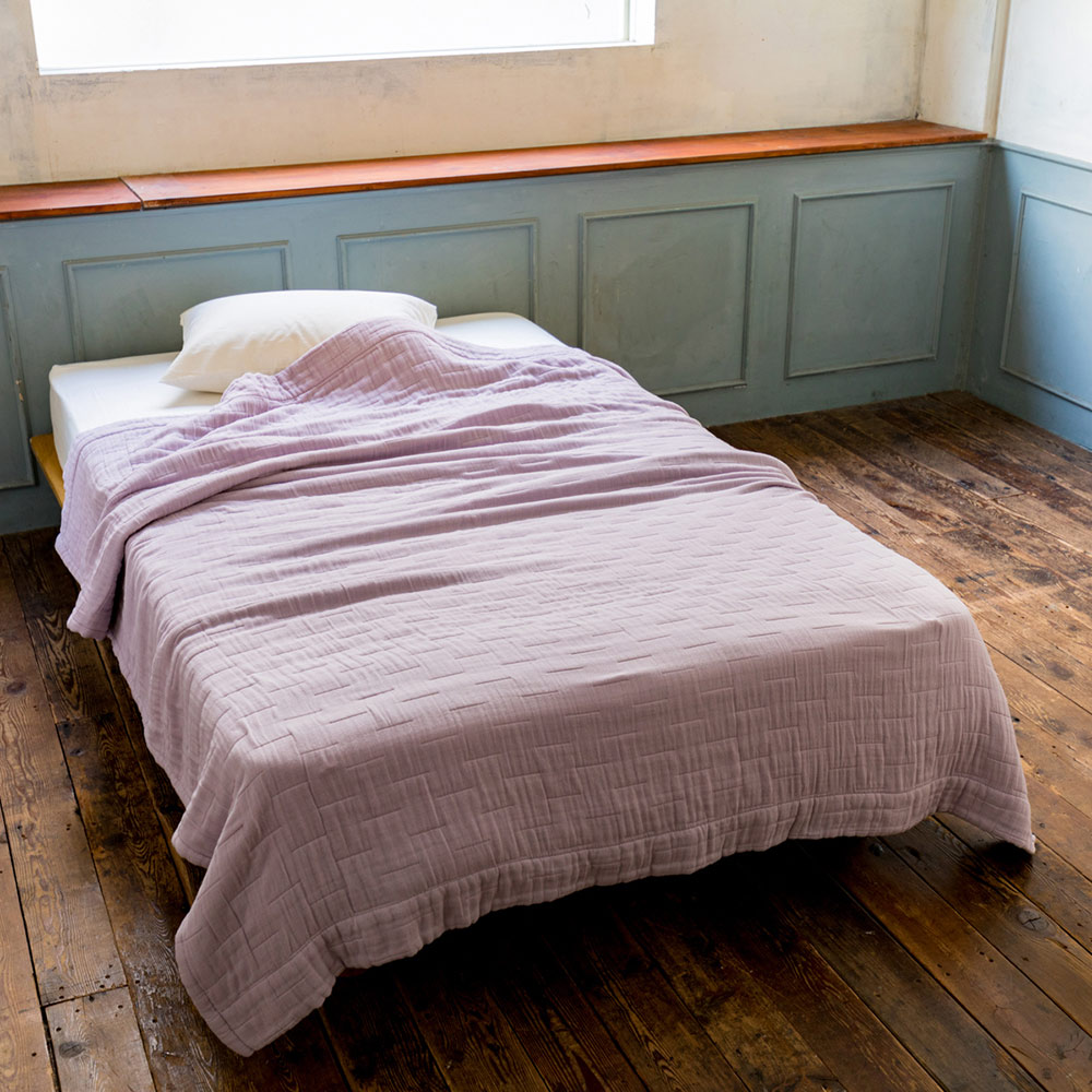 ≪セミダブル≫ 洗うほどにふっくら育つ 幸せの8重ガーゼケット 646507