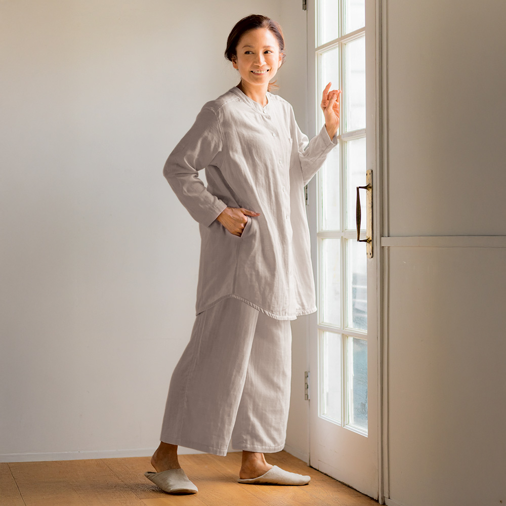 手放せないリラックス感 和ざらし二重ガーゼパジャマ(長袖) パジャマ ルームウェア インナー 646509