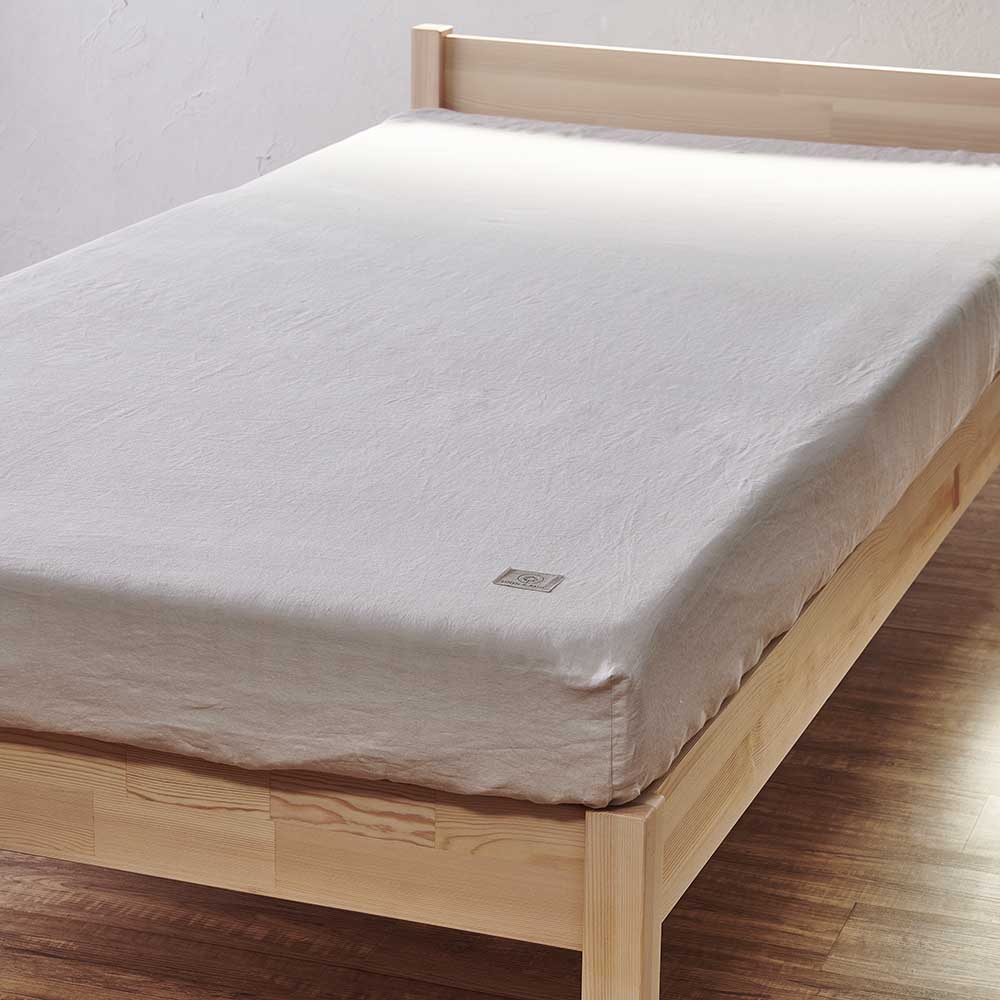 ≪シングル≫ LINEN & BASIC リネン100％カバーリング ボックスシーツ ボックスシーツ ベッドシーツ 布団カバー シーツ 646706