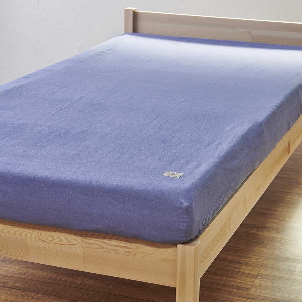 ≪セミダブル≫LINEN & BASIC リネン100％カバーリング ボックスシーツ ボックスシーツ ベッドシーツ 布団カバー シーツ 646707