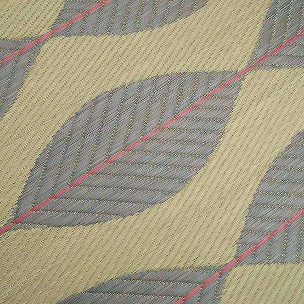 ≪約67×120cm≫ い草インテリアマット〈リーブス〉(厚さ約5mm) 玄関マット カーペット ラグ マット 647523