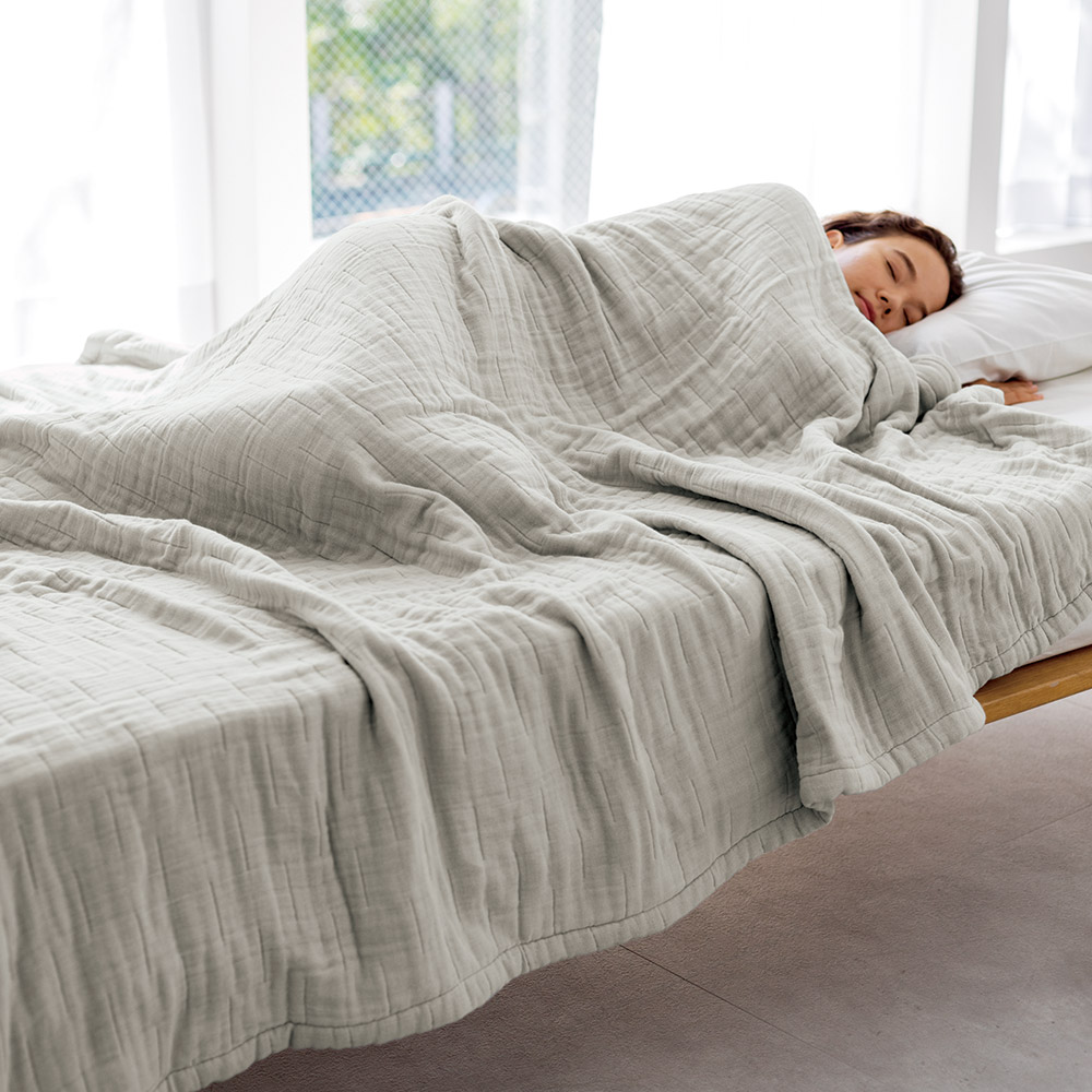 ≪セミダブル≫ 洗うほどにふっくら育つ 幸せの8重ガーゼケット 646507