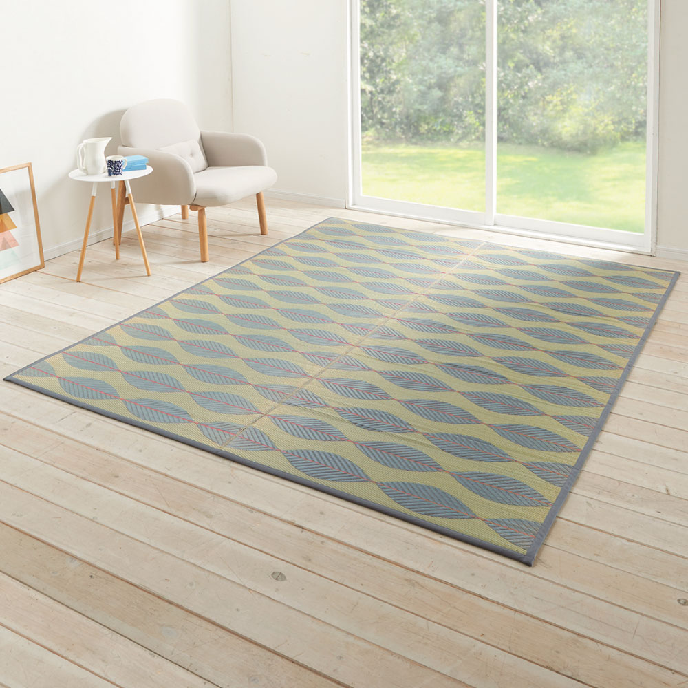 ≪約190×300cm≫ い草ラグ〈リーブス〉 厚手裏付き カーペット ラグ マット 647515