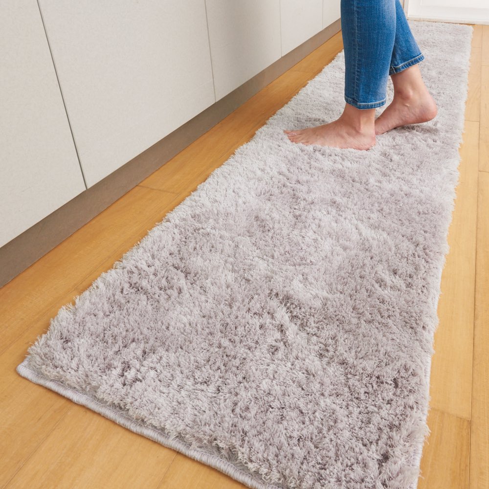 ≪約50×210cm≫ コスモトロン（R）使用 ふわふわ抗菌防臭・吸水速乾キッチンマット キッチンマット カーペット ラグ マット 654914
