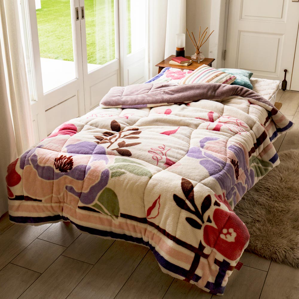 【ディノス限定販売】ELLE HOME ヒートループ（R）ハイパー 中わた入り発熱毛布 シングル 683181