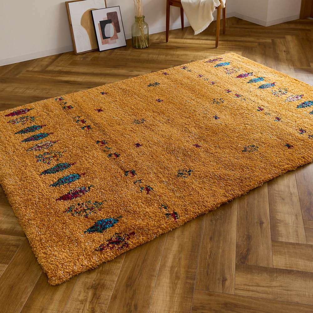 ≪約133×195cm≫ トルコ製 ウィルトン織ギャッベ調ナチュラルラグ ラグ 絨毯 カーペット マット 684601
