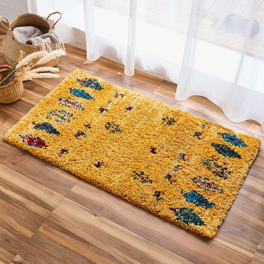 ≪約70×120cm≫ トルコ製 ウィルトン織ギャッベ調ナチュラルマット 玄関マット カーペット ラグ マット 684606