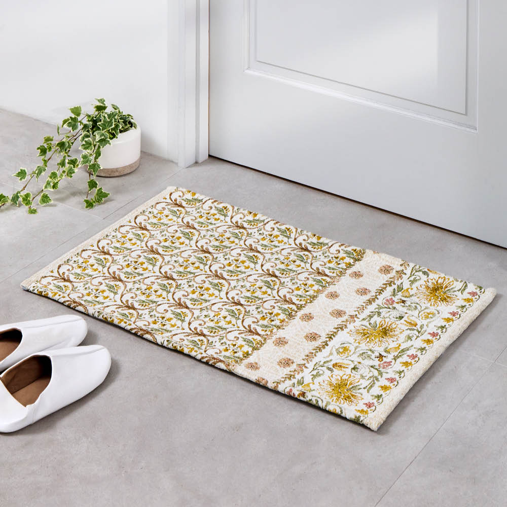 ≪約60×90cm≫ ゴブラン風シェニールマット〈ブルーメン〉 玄関マット カーペット ラグ マット 684906
