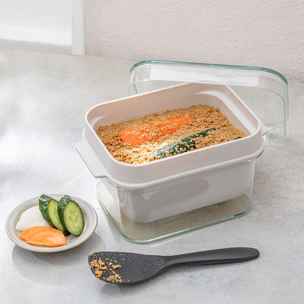 ≪お得な2個組≫ Leye／レイエ ぬかどこボックス ミニ キャニスター 食品保存容器 保存容器 オイル 680303