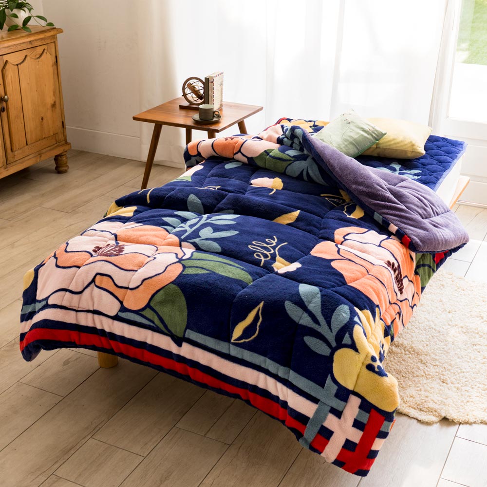 【ディノス限定販売】ELLE HOME ヒートループ（R）ハイパー 中わた入り発熱毛布 シングル 683181