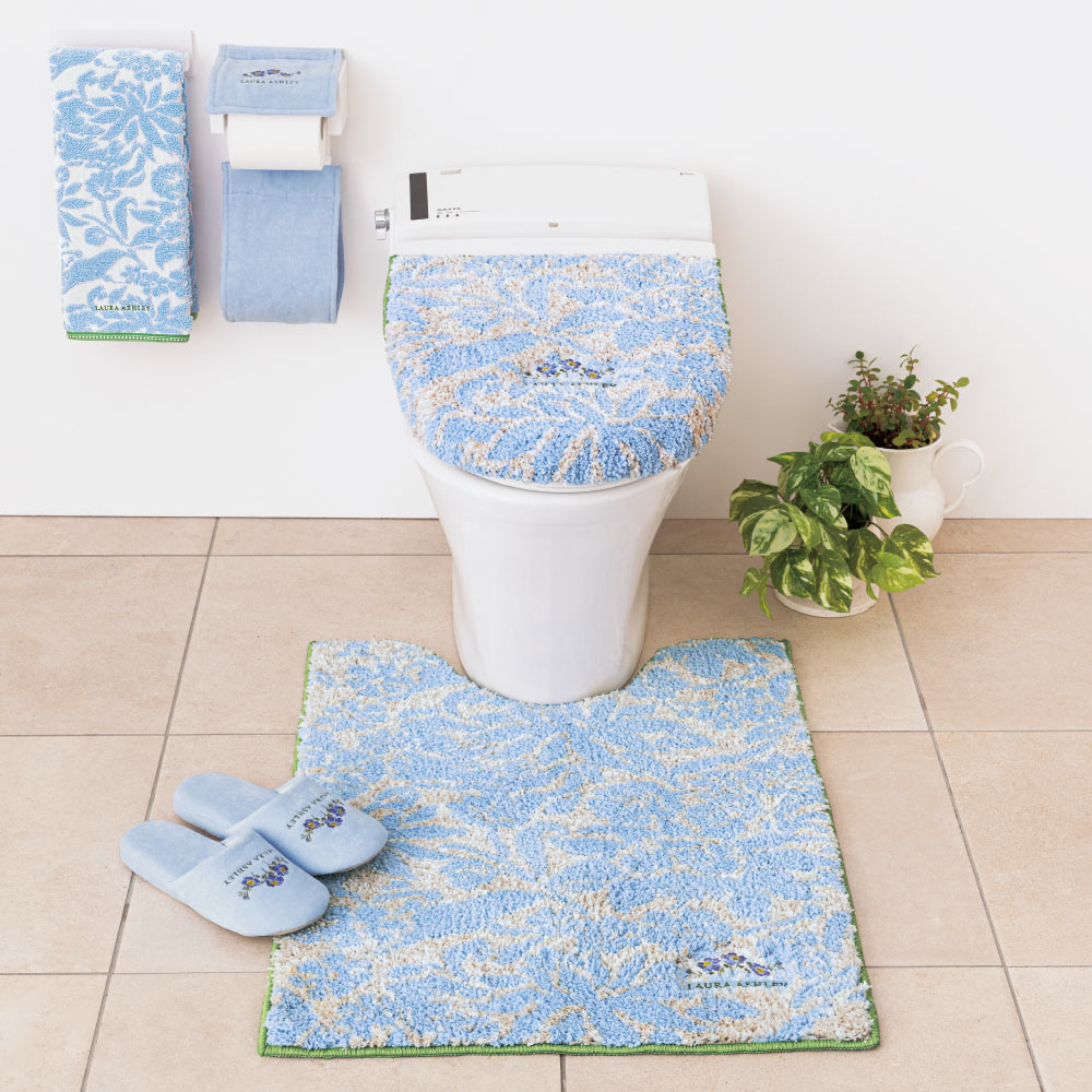 ローラアシュレイ　トイレタリー　ヘッドスカーヴズ　トイレマット　バスマット LAURA ASHLEY トイレマット・カバーセット ローラアシュレイ