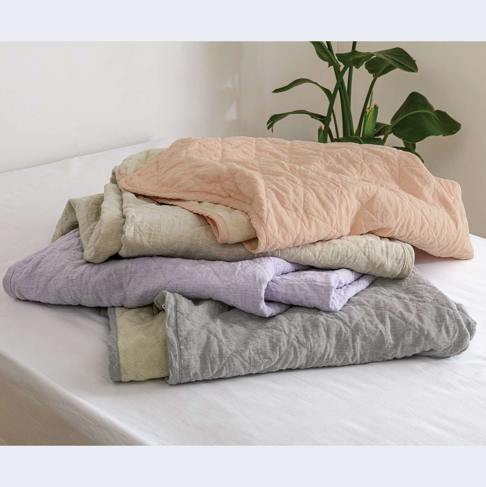 先染 麻敷きパッド フレンチリネン ラミーわた ウォッシャブル