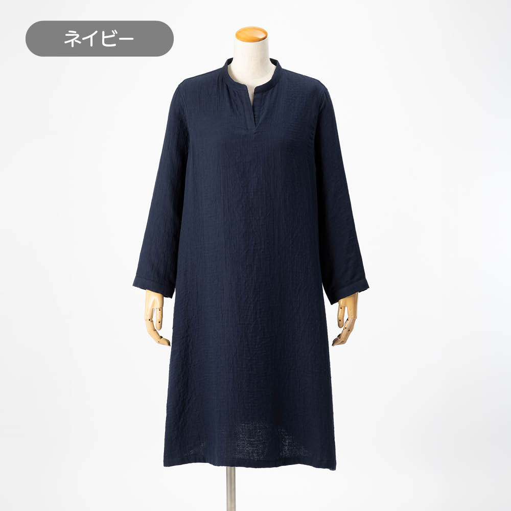 UCHINO マシュマロガーゼ（R）シンプルワンピース 610103