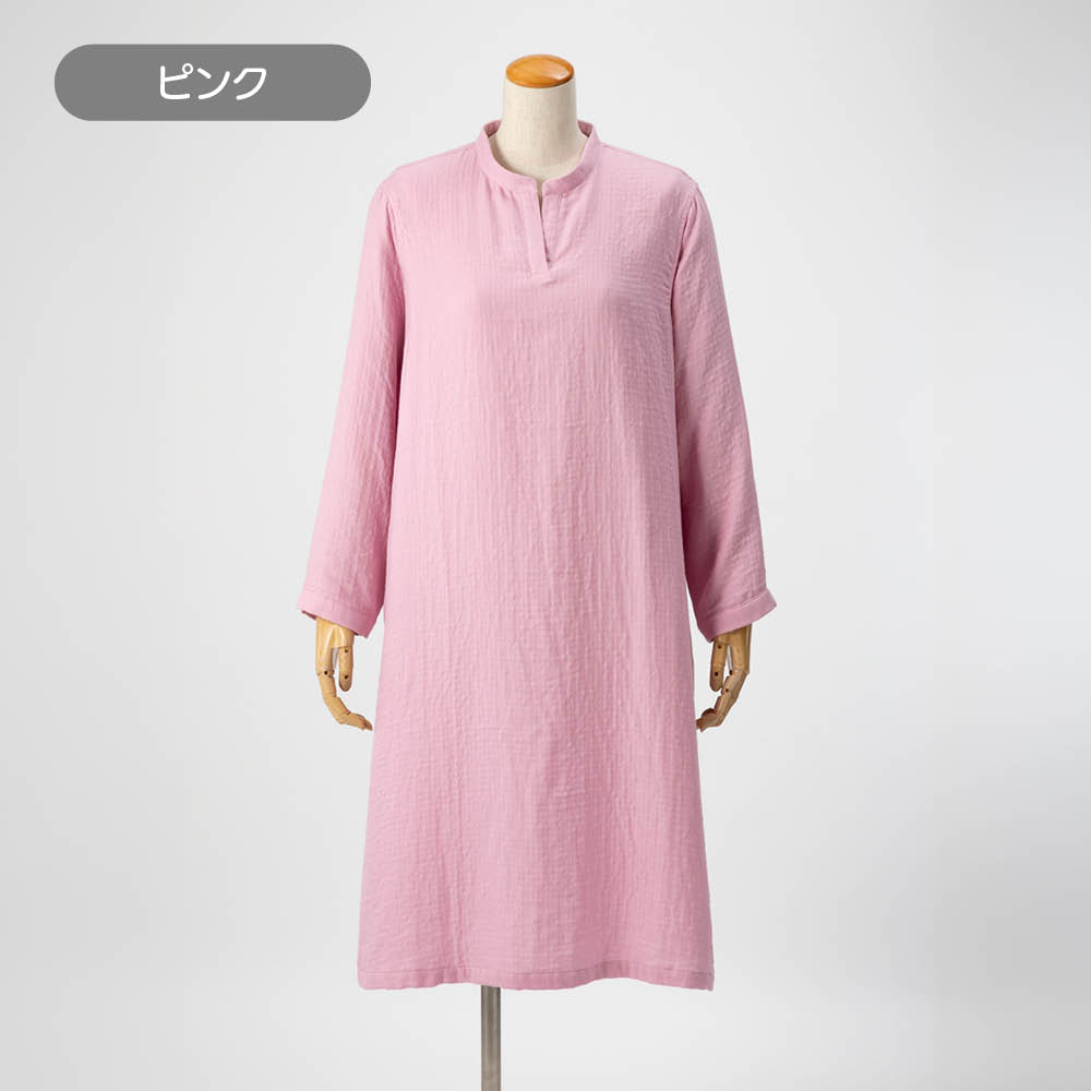 UCHINO マシュマロガーゼ（R）シンプルワンピース 610103