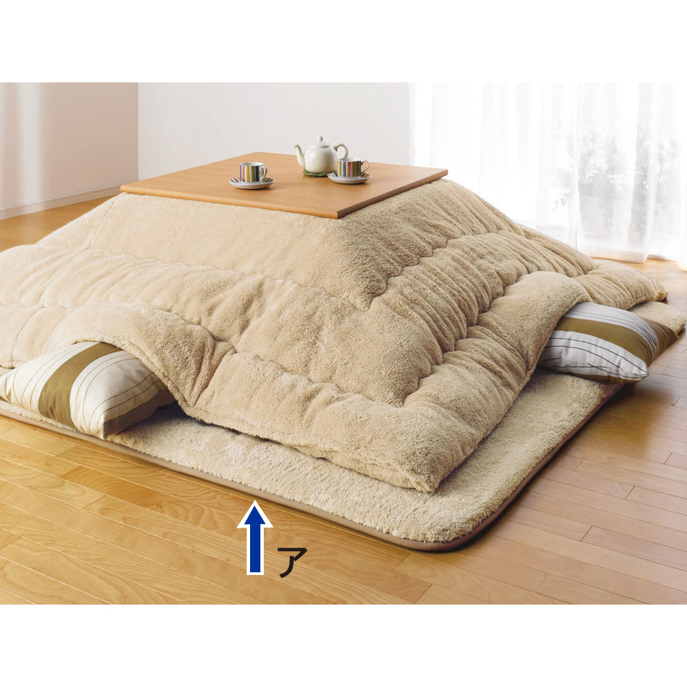 ≪【正方形】190×190cm≫ もこふわマイクロファイバーのシープ調ふっくらこたつシリーズ こたつ敷き布団 こたつ敷布団 こたつ 611114