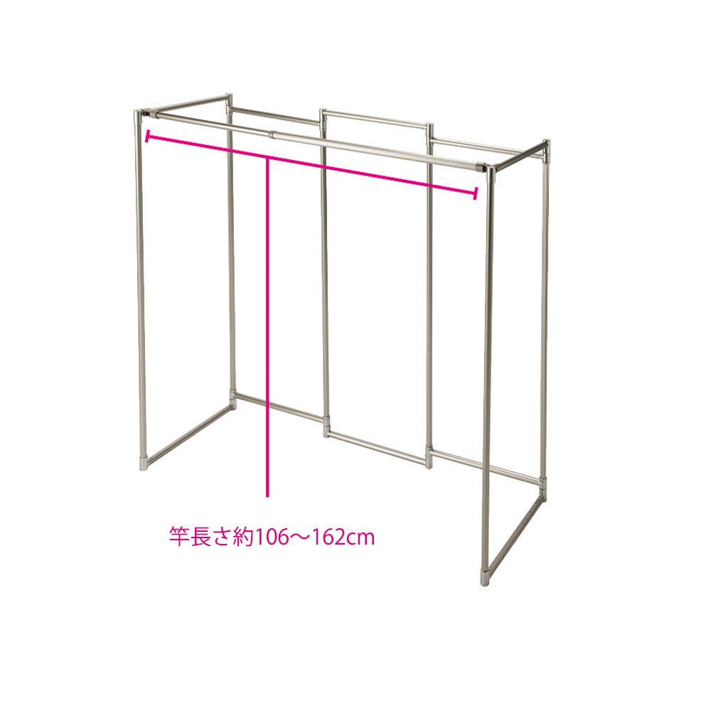 出しっぱなしでも美しい 新スタイリッシュアルミ物干し 竿付き5連ハイタイプ 室内 屋外 洗濯物干し台 洗濯用品 物干し 611617