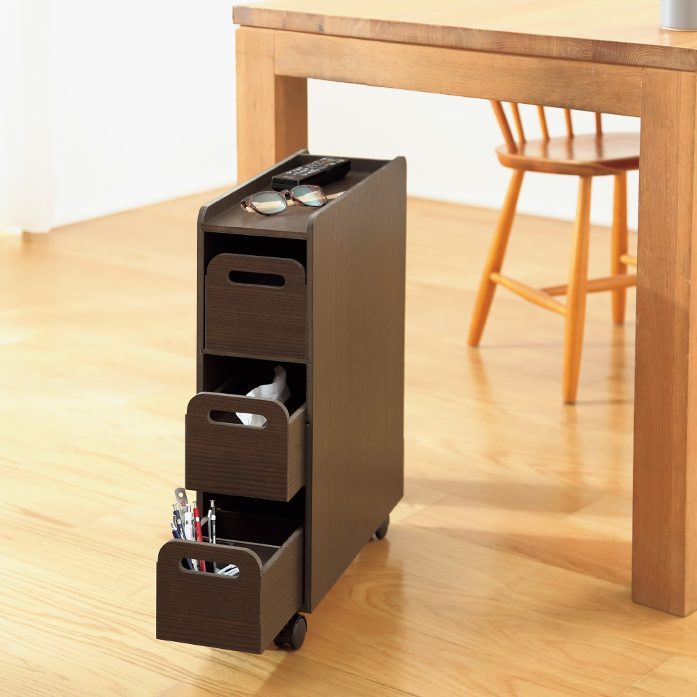 ダイニング下収納ワゴン 収納ボックス 小物収納 フリーボックス 612402