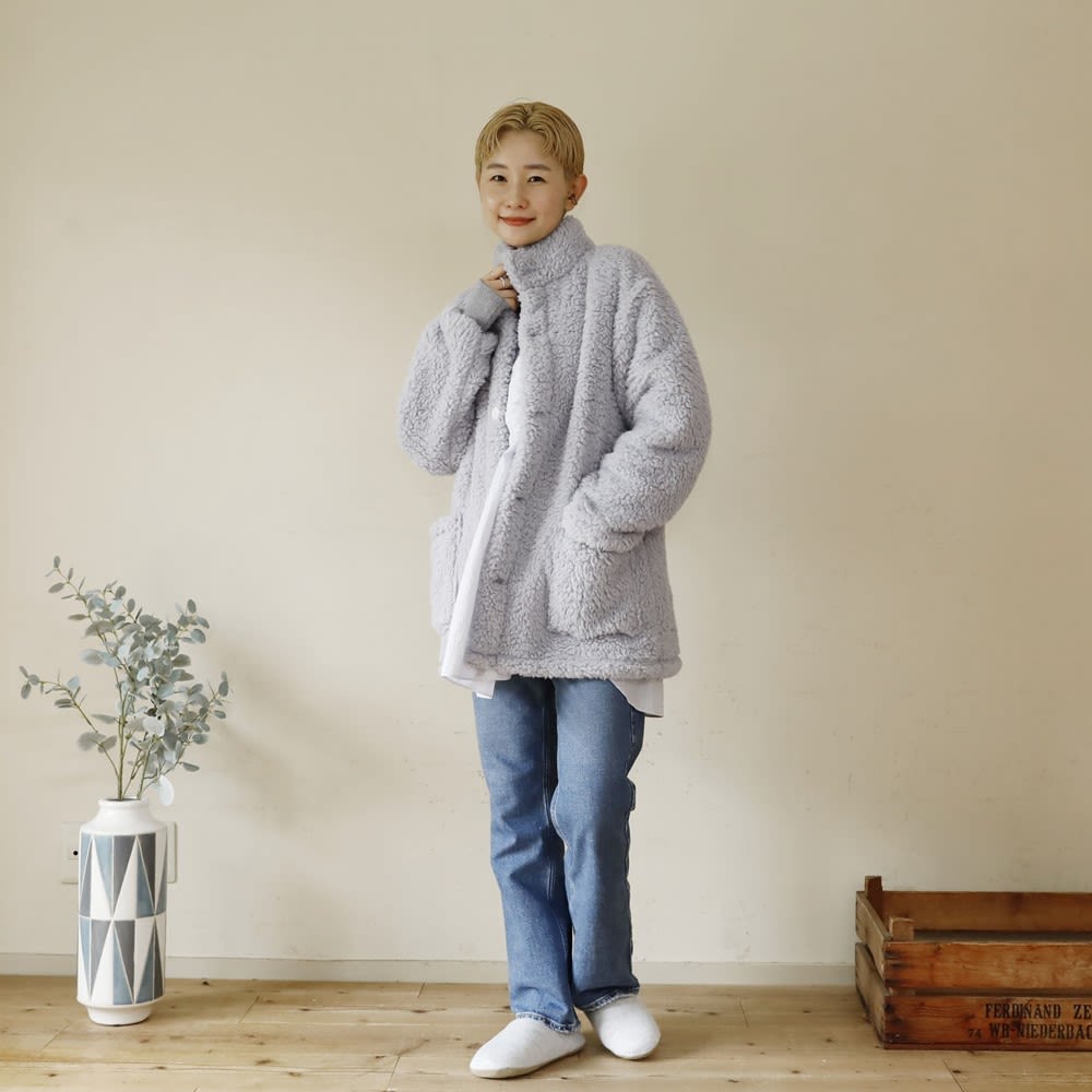 吸湿発熱素材であったか!ほわもこ着る毛布 ショートタイプ 部屋着 ルームウェア ランジェリー 女性下着 614803