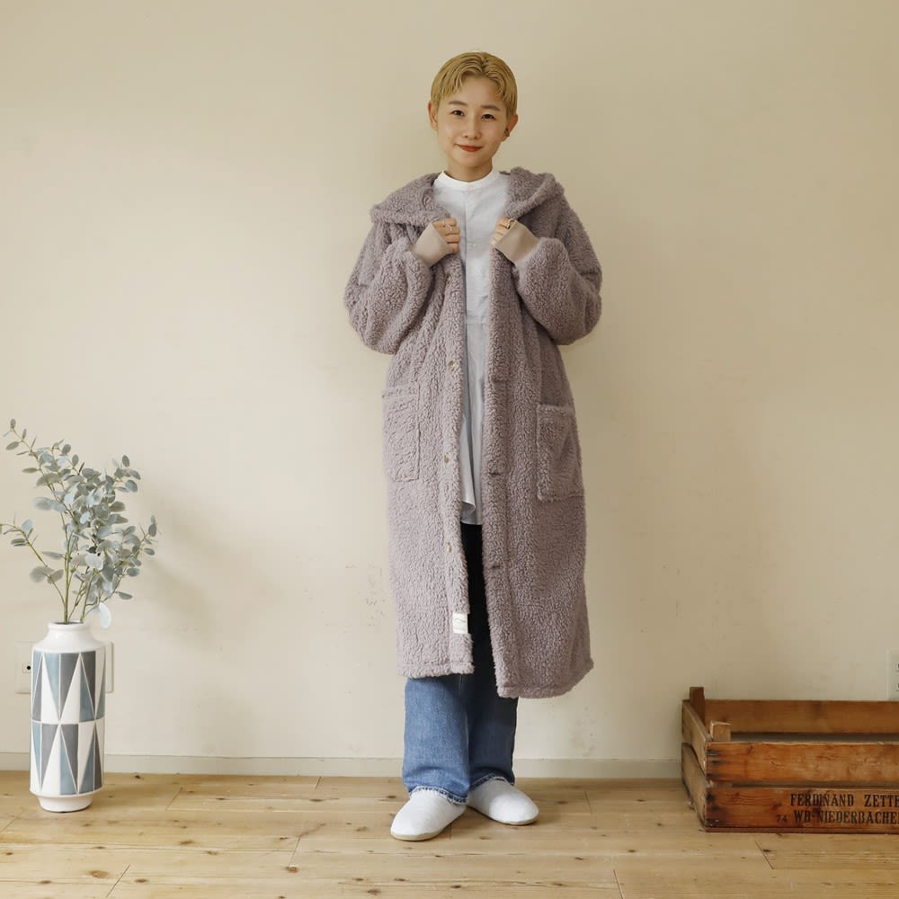 吸湿発熱素材であったか!ほわもこ着る毛布 ロングタイプ 部屋着 ルームウェア ランジェリー 女性下着 614804